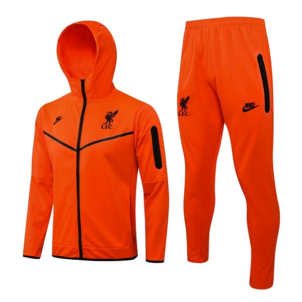 Chandal Con Capucha Liverpool 2022 2023 Naranja